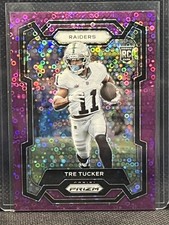 2023 Prizm Tre Tucker Rookie RC No Huddle Purple Disco #/35 Raiders 🔥