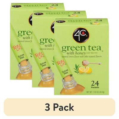 3 Pack 4C Green Tea with Honey 24 Packets