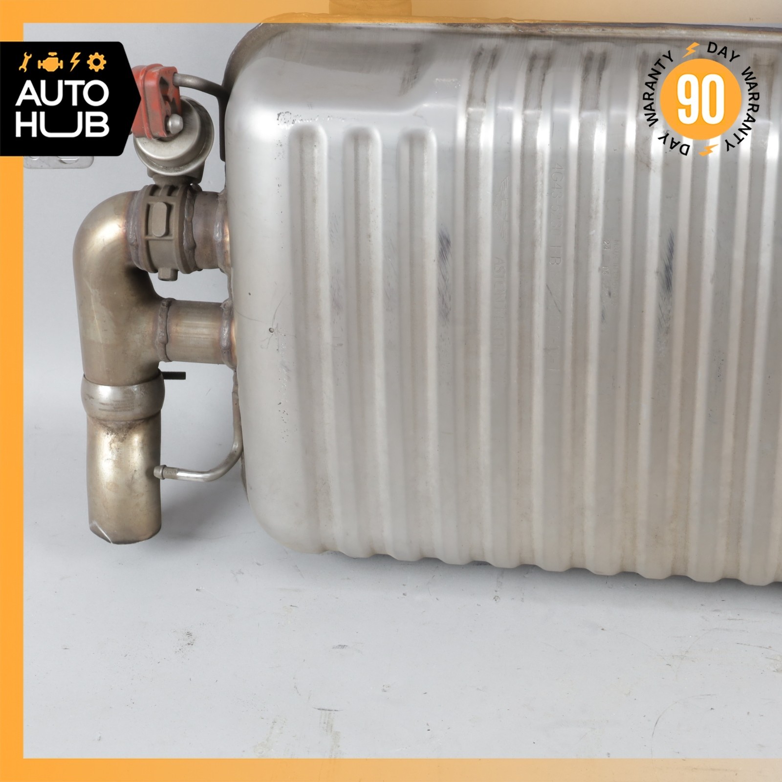 05-16 Aston Martin DB9 DBS 6.0L Dual Exhaust Muffler Assembly 4G435230FB OEM 34k