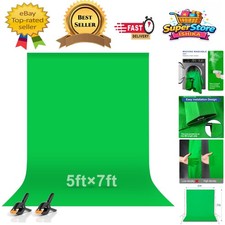 1.5x2m Green Backdrop for Photoshoots - Machine Washable with Clamps