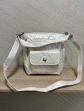 Lug Toss Convertible Crossbody Bag Quilted Metallic White Baby Diaper Purse