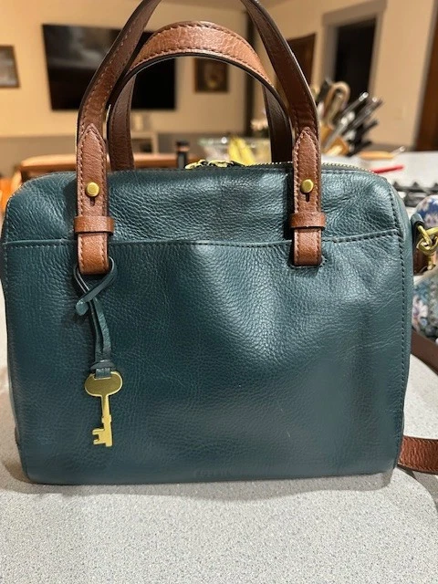 Bolso de mano convertible FOSSIL RACHEL verde azulado oscuro Foto 3 de 4