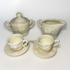 Miniature Mini Tea Set 7 Piece Rose Design Great Shape