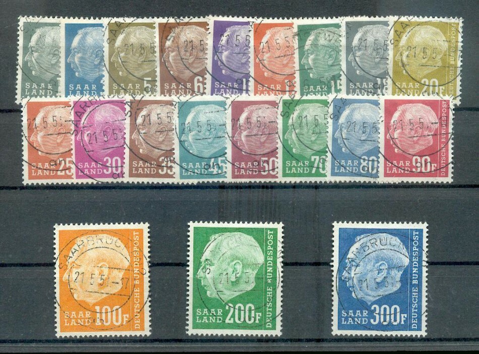 Saar 409/28 Set Embossed 120EUR (F3623