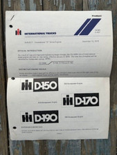 Vintage Original 1974 IH International Harvester Truck Engine Decal Letter
