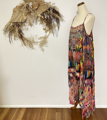 Camilla Franks Tassel Me Chiapas Dress Overlay Floral Embellished Silk Size 3 - Picture 9 of 18