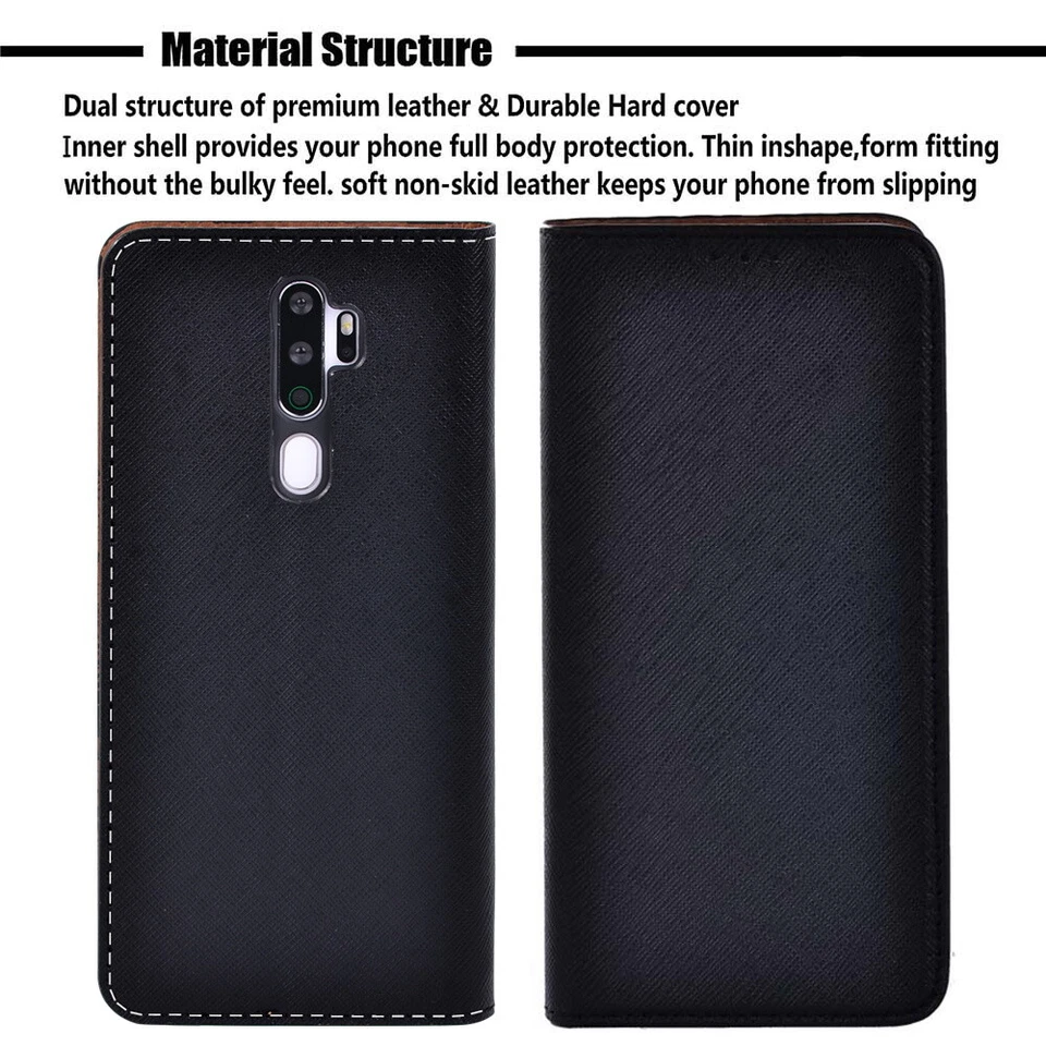 UK Leather Stand Wallet Cover Case -For Sony Xperia L4/1 II/1 III/1 IV/10 II/III - Image 2 of 4