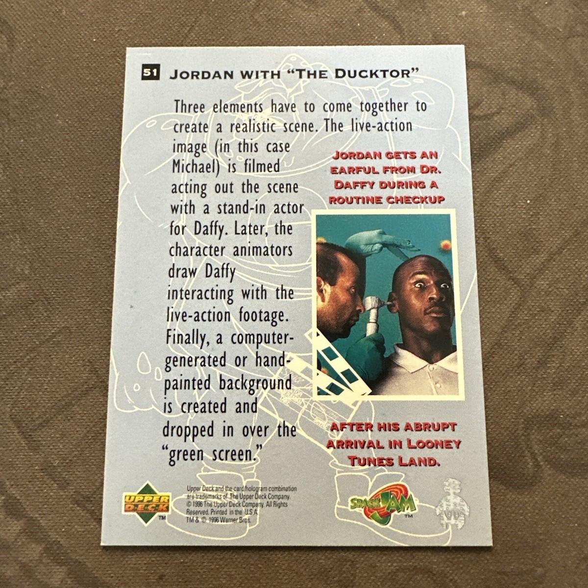 1996 96 Upper Deck Space Jam Sneak Peeks Michael Jordan #51, HOF