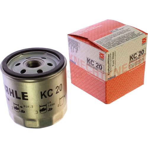 10x MAHLE / Knecht Kc 20 Filtro de Combustible Filtro Fuel - Imagen 2 de 4