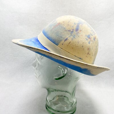 Custom Handmade Cream Pastel Tie-Dye Wool Rancher s-l400.jpg main image 4