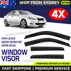 Weather Shields Weathershield Window Visor for Lexus IS250 IS350 IS F 06-12