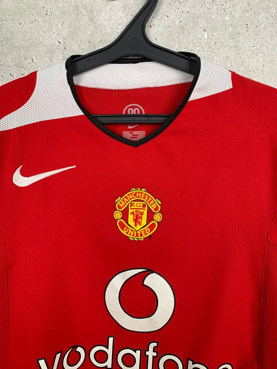 MANCHESTER UNITED 2004 2005 2006 HOME FOOTBALL SHIRT #5 RIO