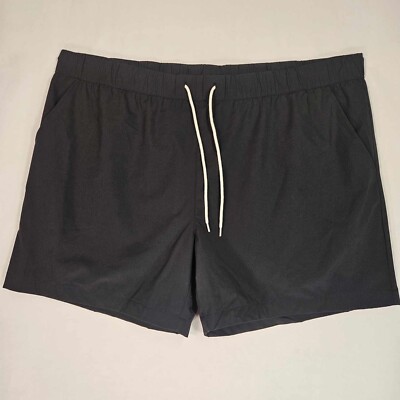 Original Use Pull-On Shorts Men XXL Mesh Lined Elastic Waist Pockets Black