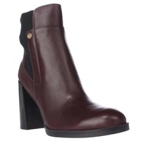 Tommy Hilfiger Britton Block Heel Ankle Boots - Dark Red, 9 Us on sale Tommy Hilfiger Britton Block Heel Ankle Boots - Dark Red, 9 Us on sale