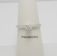 1/3CT Natural Round Diamond Solitaire Engagement Wedding Ring 14K White Gold
