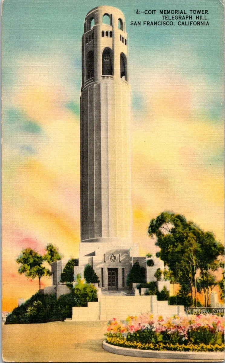Coit Memorial Tower Telegraph Hill, San Francisco, California - F12103 |  eBay