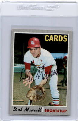 DAL MAXVILL 1970 TOPPS #503 HARD SIGNED AUTOGRAPH ST LOUIS CARDINALS *11486