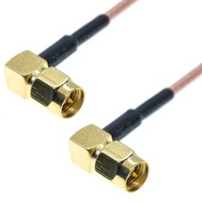 SMA Male Right Angle to SMA Male Angle Lot Coaxial RF Jumper Pigtail RG316 Cable