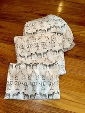 Restoration Hardware 2 Safari Fitted Crib Sheets and 1 Toddler Pillow Case