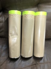 3 Painters Tape and Masking Paper 18inch X 50feet, Pre-Taped for Smooth Lines