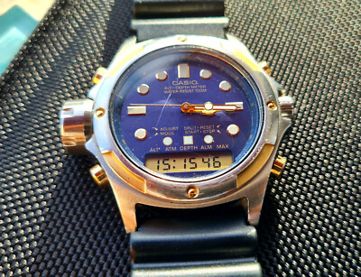 CASIO QUARTZ アナデジ 腕時計 ネイビー MAW-700 Casio AW-700 Alti-Depth Wristwatch | eBay