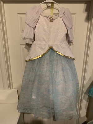 open lace back dress Princess Ariel Embroidered Wedding Dress Little Mermaid Cosplay Costume with Boning / Combination Lace Tie