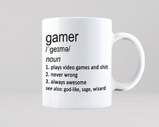 Gamer Mug Gaming Console PC Internet Video Games Cool Funny Gift Coffee Tea Cup