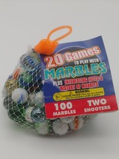 Vintage 1994 Imperial Toy Corp Glass Marbles: 100 Mixed Players  2 Shooters New