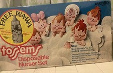 Vtg Evenflo Disposable Toss'ems Baby Bottles 1973 DropIn Nurser Kit Sealed RARE