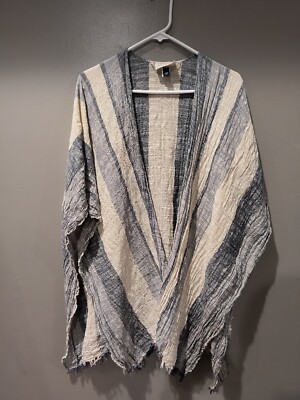 Universal Thread Womens Open Front Boho Striped Cotton Kimono