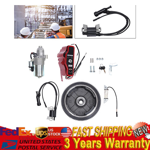 For Honda GX240 GX270 Engine Electric Start Kit Flywheel Starter