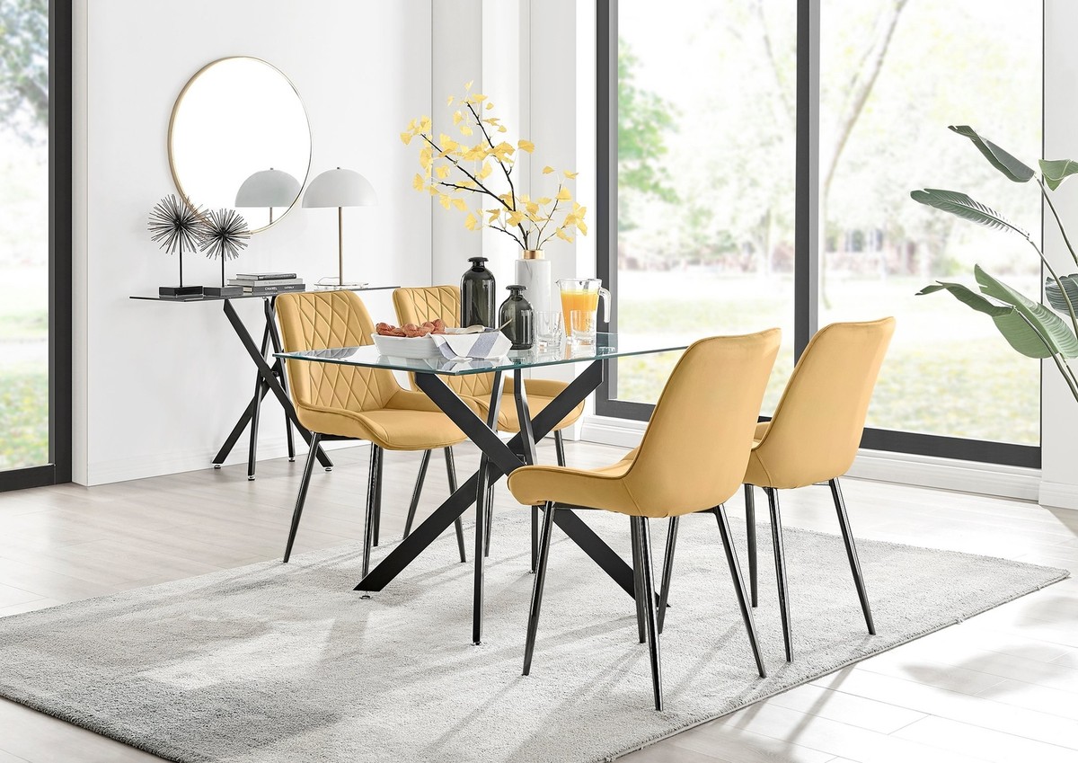 Furniturebox UK Leonardo Clear Glass And Chrome Metal Modern/Stylish - View #14