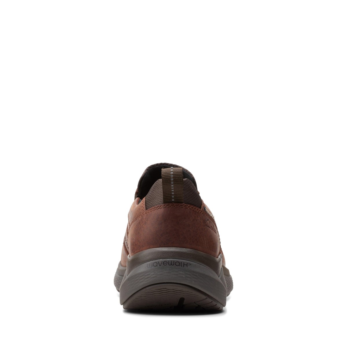 Clarks Mens Wave 2.0 Edge Brown Leather Active Sneakers  display picture 1