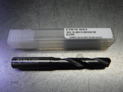 CTMI 10.4mm Carbide Drill 12mm Shank 3xd 10.40x12.00x55x102 ALCRN (LOC3233A)