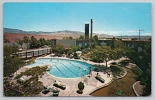 White Winrock Motor Hotel Pool Albuquerque New Mexico NM Chrome Postcard Posted
