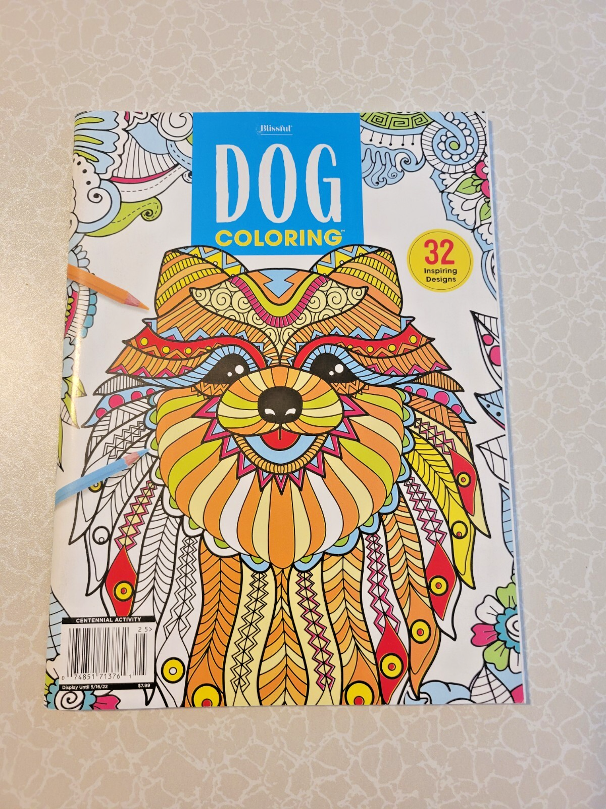 Blissful Dog Coloring Book for Adults with 32 Inspiring Designs to Create Unwind and Get Inspired