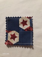 Pocket Prayer Quilt,Handmade,Cross,Christian,Americana,Stars,Stripes
