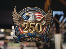 1776 2026 Independence Anniversary Patriotic Eagle Vinyl Sticker American Flag