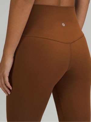 Lululemon Align Ribbed High-Rise Pant 25'' in Roasted Brown