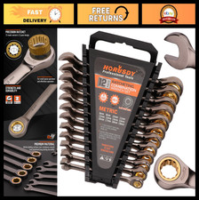 12-piece Metric Ratcheting Wrench Set 8-19mm 72-tooth Ratchet Combo Wrenches W 12-piece Metric Ratcheting Wrench Set 8-19mm 72-tooth Ratchet Combo Wrenches W