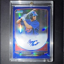 2013 Bowman Chrome Byron Buxton Autograph Blue Refractor Rookie /150 Twins