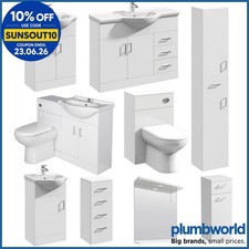 Bathroom Sink Cabinet Vanity Unit White Basin Storage Furniture Door Sink Toilet
