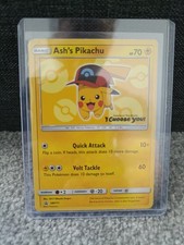 Ash’s Pikachu SM111 Ultra Rare Non Holo Exclusive Promo Pokemon Card