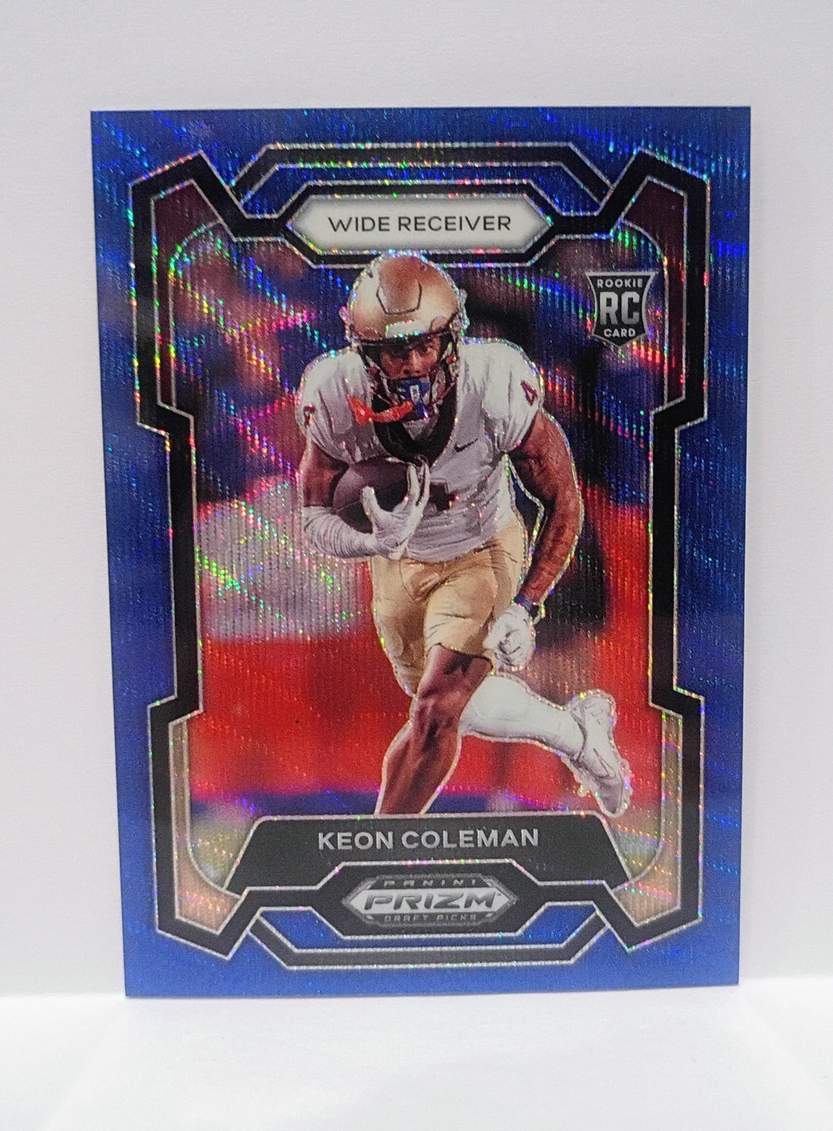 2024 Panini Prizm Draft Picks - Keon Coleman #120 Blue Wave Prizm /249 (RC)