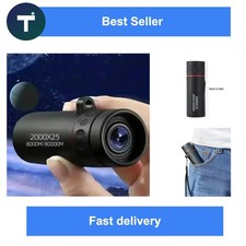 2000X25 HD Monocular Telescope Compact Portable for Travel Hiking Stargazing