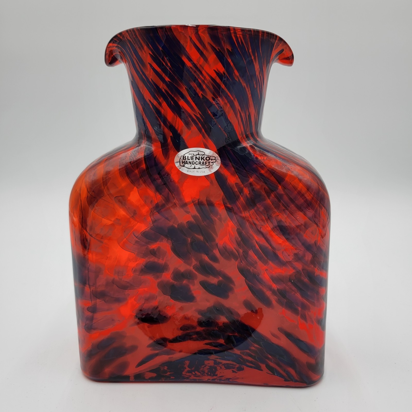 Blenko Kingfisher Dreamcicle FIRST Qual Special Edition 384 Water Bottle