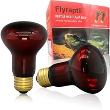 Reptile Heat Lamp Bulb 75 Watt, Infrared Red Heat Light Bulb Basking Spot Lam...