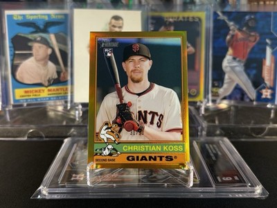 2025 Topps Heritage High #538 Christian Koss RC Chrome Gold Refractor /50 SSP