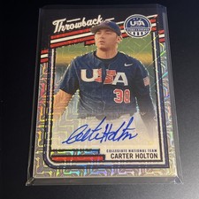 2026 Panini USA Stars & Stripes Carter Holton MOJO PRIZM AUTO SP #'d 04/25 (B1)