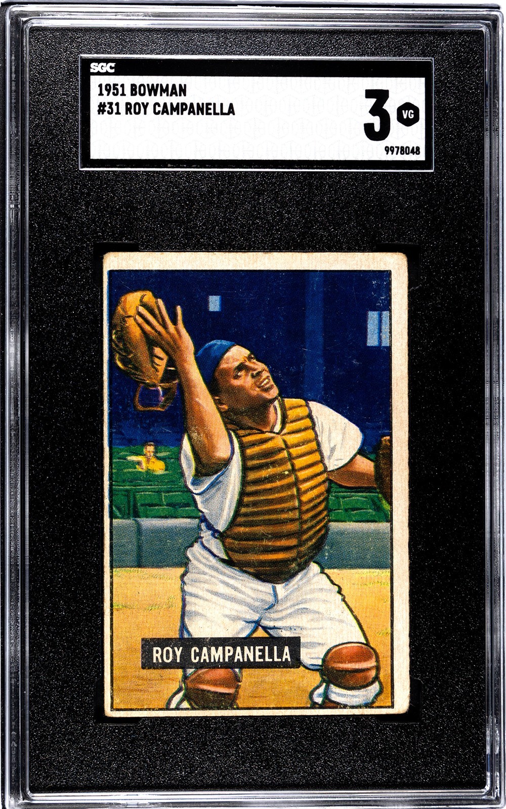 1951 Bowman ROY CAMPANELLA Brooklyn Dodgers #31 SGC 3 VG Condition